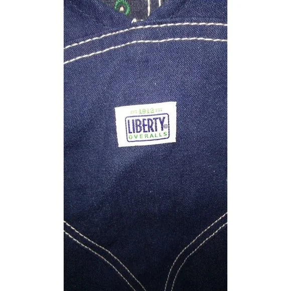 Liberty Men's Blue Jean Denim Bib Overalls Carpenter Farmer - 48"x32" NWT